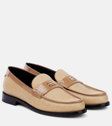 Croc-effect leather loafers | Victoria Beckham