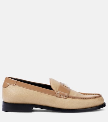 Croc-effect leather loafers | Victoria Beckham