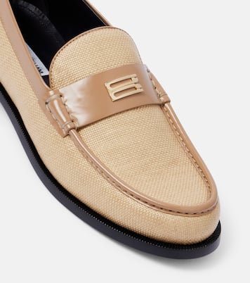 Croc-effect leather loafers | Victoria Beckham