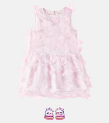 Vestido de seda con apliques | Stella McCartney Kids