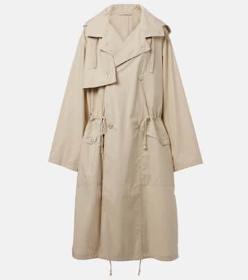 Trench in cotone con cappuccio | Lemaire