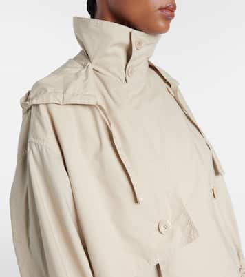 Trench in cotone con cappuccio | Lemaire