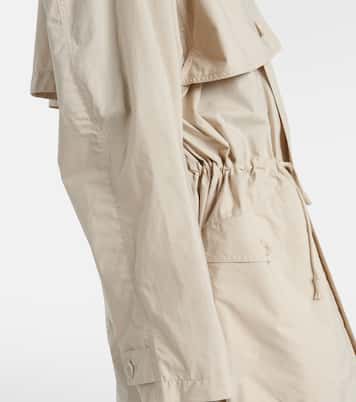 Trench in cotone con cappuccio | Lemaire