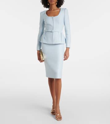 Gonna midi in bouclé | Roland Mouret