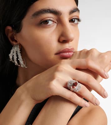 Bague en or blanc 18 ct, tourmaline et diamants | Ananya