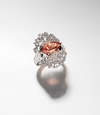 Bague en or blanc 18 ct, tourmaline et diamants | Ananya