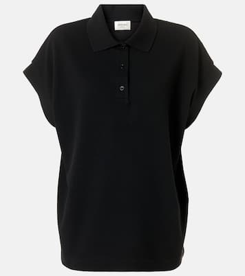 Polo Cassandre in piqué di misto cotone | Saint Laurent