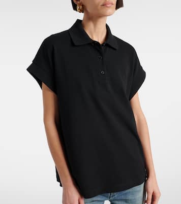 Polo Cassandre in piqué di misto cotone | Saint Laurent