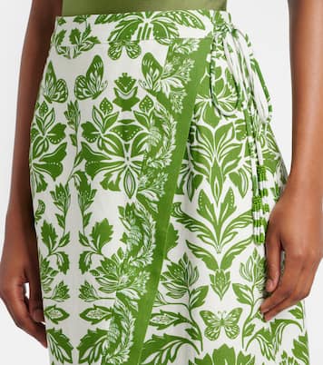 Gonna midi Delicate Tapestry in misto lino | Farm Rio