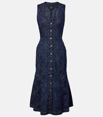 프린트 데님 미디 드레스 | Etro
