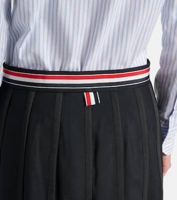 Asymmetric wool-blend miniskirt | Thom Browne