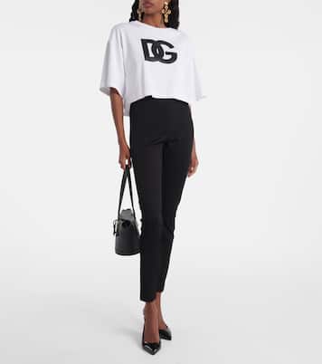 Legging à taille haute et logo | Dolce&Gabbana