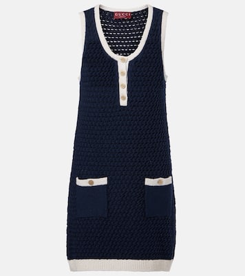 Knitted cotton-blend minidress | Gucci