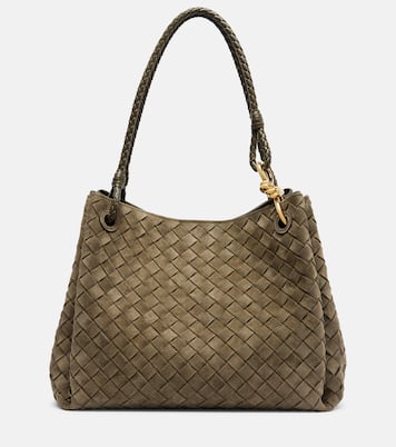Parachute Intrecciato Large suede tote bag | Bottega Veneta
