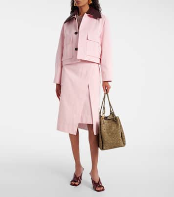 Parachute Intrecciato Large suede tote bag | Bottega Veneta