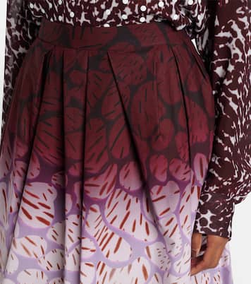 Falda larga de algodón estampada | Dries Van Noten