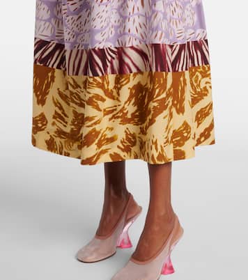Falda larga de algodón estampada | Dries Van Noten