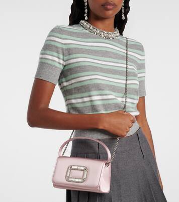 Pilgrim Micro embellished satin vanity bag | Roger Vivier