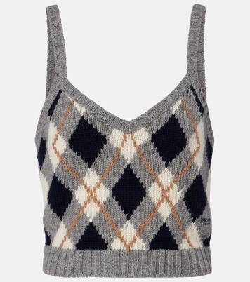 Cropped-Top aus Kaschmir | Prada