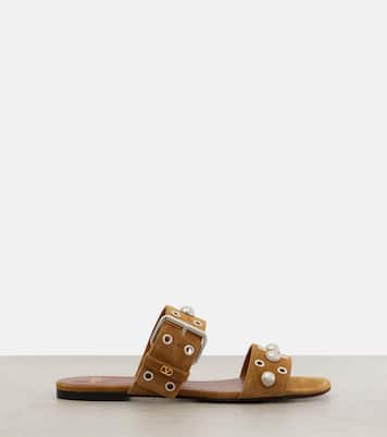 Nellcôte studded suede slides | Valentino Garavani