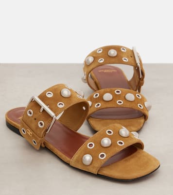 Nellcôte studded suede slides | Valentino Garavani