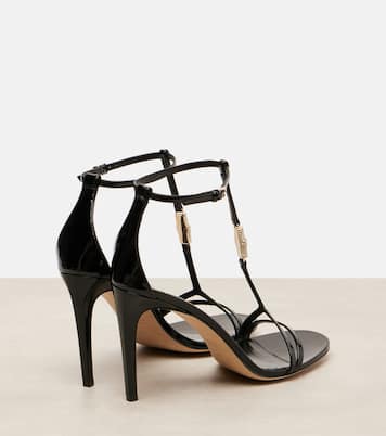 Sandales en cuir verni à ornements | Gucci