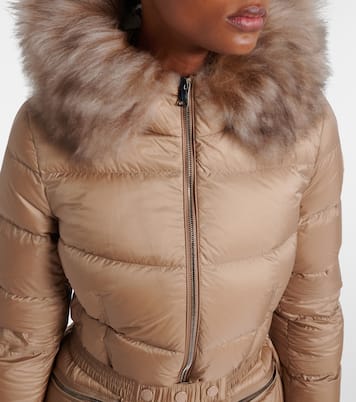 Boedic shearling-trimmed down jacket | Moncler