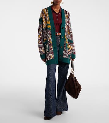 Jacquard wool-blend cardigan  | Etro