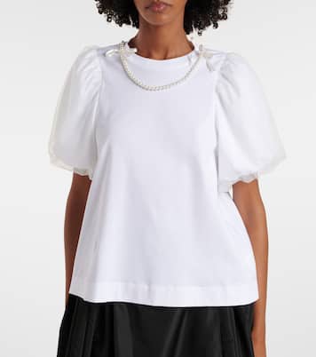 Puff-sleeve cotton jersey T-shirt | Simone Rocha