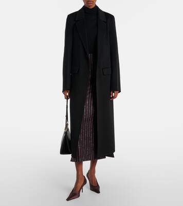 Pinstripe wool and mohair pencil skirt | Erdem