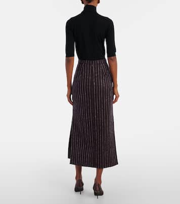 Pinstripe wool and mohair pencil skirt | Erdem