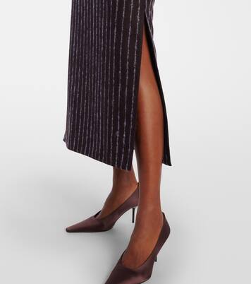 Pinstripe wool and mohair pencil skirt | Erdem