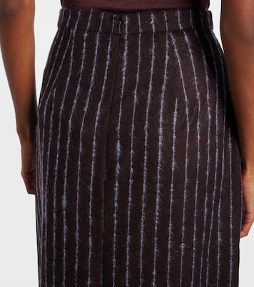 Pinstripe wool and mohair pencil skirt | Erdem