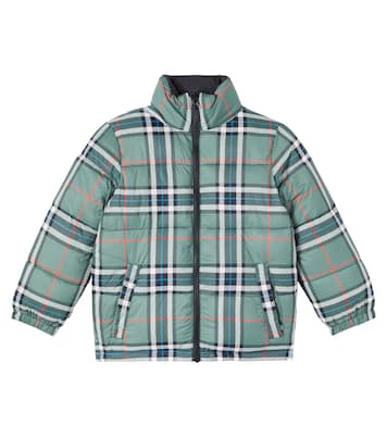 Giacca imbottita reversibile a quadri | Stella McCartney Kids