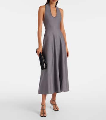 Melina halterneck lamé maxi dress | Khaite