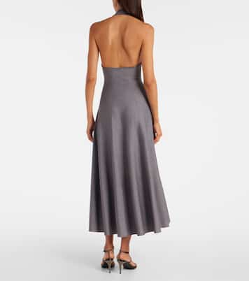 Melina halterneck lamé maxi dress | Khaite