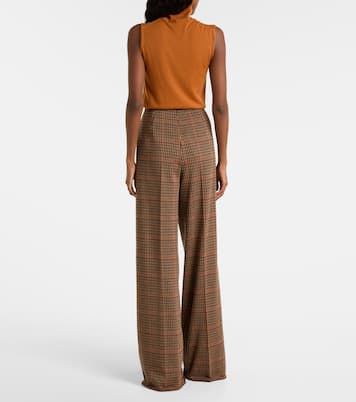 Seggio wool and cotton jersey wide-leg pants | Max Mara