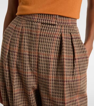 Seggio wool and cotton jersey wide-leg pants | Max Mara
