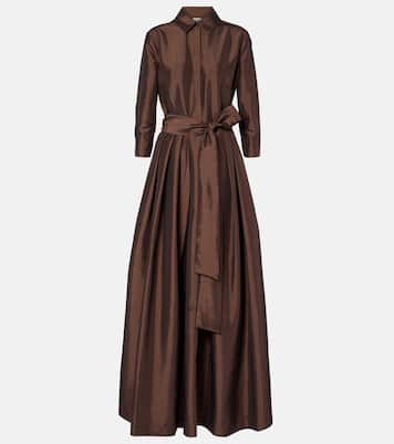 Julip belted taffetta gown | Simkhai