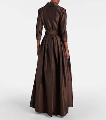 Julip belted taffetta gown | Simkhai