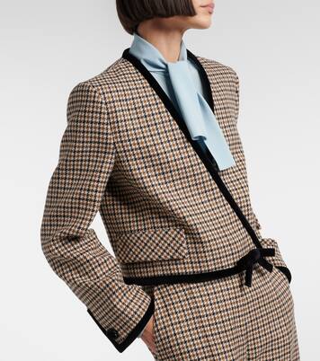 Houndstooth virgin wool jacket | Valentino