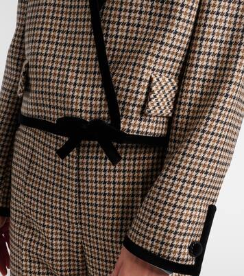 Houndstooth virgin wool jacket | Valentino