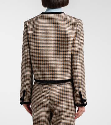 Houndstooth virgin wool jacket | Valentino
