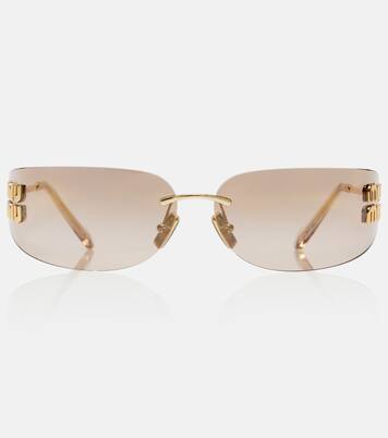 Logo oval sunglasses | Miu Miu