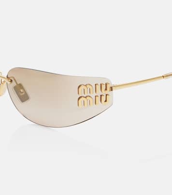 Logo oval sunglasses | Miu Miu