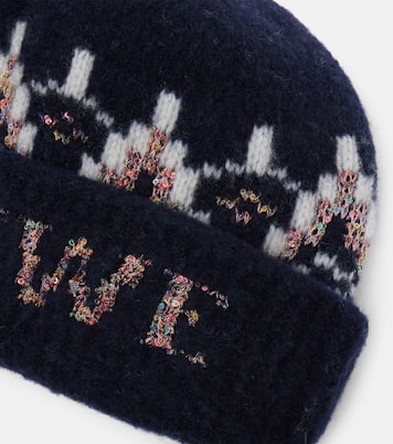 Mütze aus einem Wollgemisch mit Pailletten | Loewe