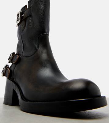 Dakota 60 leather biker boots | Chloé