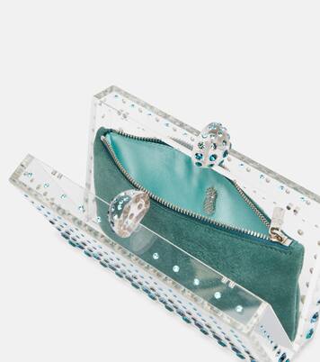 Tequila Mini beaded suede-lined clutch | Aquazzura