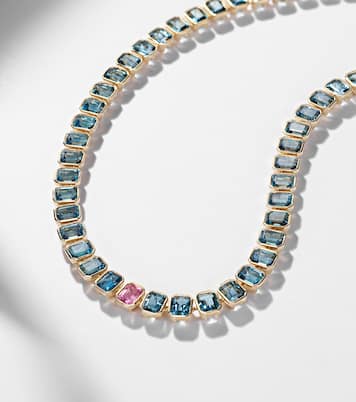 18kt gold (750/1000) necklace with sapphire and topaz | Bucherer Fine Jewellery