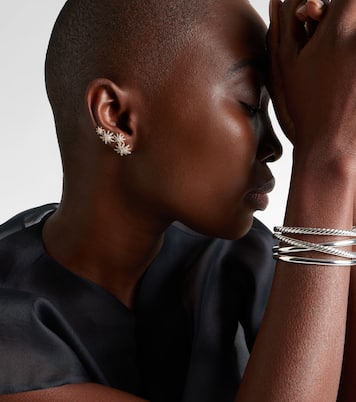 Starburst 18kt gold earrings with diamonds | David Yurman